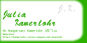 julia kamerlohr business card